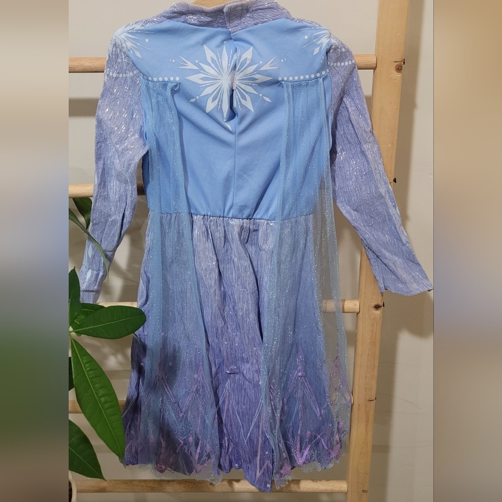 Disney Sparkling Blue Dress with Snowflake Accents - Picture 4 of 11